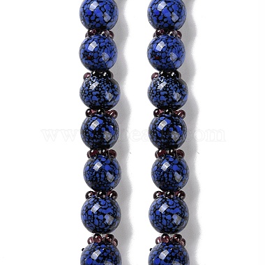 Midnight Blue Blueberry Lampwork Beads