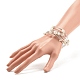 5-boucles de bracelets enroulés de perles de pierre de lune blanche naturelle pour femme(BJEW-JB01517-08)-3