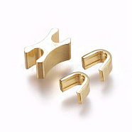 Clothing Accessories, Brass Zipper Repair Down Zipper Stopper and Plug, Light Gold, 8.5x5x4.5mm, 4.5x5.5x3mm(KK-WH0033-26A-LG)