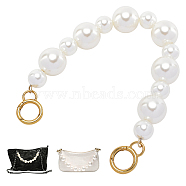Acrylic Imitation Pearl Bag Strap, with Alloy Lobster Clasps, for Bag Straps Replacement Accessories, Golden, 39.7cm, 1pc/box(FIND-PH0001-79)