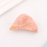 Wing Shape PVC Claw Hair Clips, Hair Accessories for Women & Girls, Light Salmon, 63x39x32mm(PW-WG80264-03)