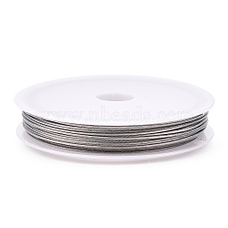 Tiger Tail Wire, Nylon-coated Stainless Steel, Original Color, Raw, 20 Gauge(0.8mm), about 59.05 Feet(18m)/roll, 10 rolls/group(TWIR-R005-0.8mm-09)