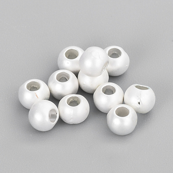 Alloy Spacer Beads, Matte Style, Rondelle, Cadmium Free & Nickel Free & Lead Free, 925 Sterling Silver Plated, 4x3mm, Hole: 1.6mm