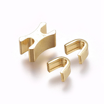 Clothing Accessories, Brass Zipper Repair Down Zipper Stopper and Plug, Light Gold, 8.5x5x4.5mm, 4.5x5.5x3mm