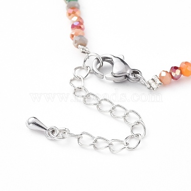 Faceted Glass Beaded Necklaces(NJEW-JN02553)-4