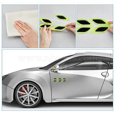3 Sets 3 Colors Leaf Shape Resin Car Door Protector Anti-collision Strip Sticker(STIC-FH0001-15A)-4