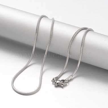 304 Stainless Steel Snake Chain Necklaces(NJEW-F195-04B-P)-2