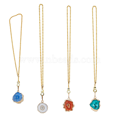 Mixed Color Druzy Agate Ceiling Fan Pull Chain Extenders