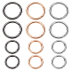 WADORN 12Pcs 6 Styles Zinc Alloy Spring Gate Rings(FIND-WR0007-08)-1