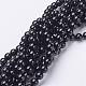 Natural Black Onyx Round Beads Strands(GSR6mmC097)-1