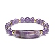 Natural Amethyst Rectangle Beaded Stretch Bracelet(BJEW-JB08982-05)-1