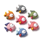 Marine Organism Theme Opaque Resin Decoden Cabochons, Mixed Color, Fish, 20~27x21~26x7~9mm(RESI-S07-04B)