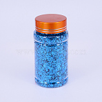 Foil Chip Flake, Nail Art Decoration Accessories, Cornflower Blue, Bottle: 87x46mm(MRMJ-WH0063-07C)
