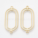 16Pcs Alloy Connector Charms, Oval Links, Matte Gold Color, Matte Gold Color, 35x16.5~17x1.5mm, Hole: 1.6mm, 16pcs(FIND-GL0001-72)