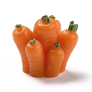 Opaque Resin Cabochons, Carrots, Orange, 24.5x27x21mm(RESI-K017-06)
