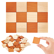 48Pcs Mini Wood Floor, for Dollhouse Miniature Scene Model, Square, Peru, 3.5x3.5x0.2cm(FIND-WH0420-154)