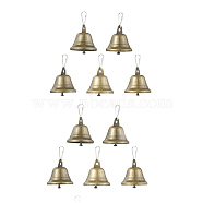10Pcs Iron Bell Pendants, Antique Bronze, 59mm, 10pcs/set(HJEW-JM01987-S)