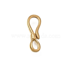 304 Stainless Steel Hook Clasps, Real 18K Gold Plated, 12x4x2mm, Hole: 3x1.5mm(SA-CBACB61-13G)