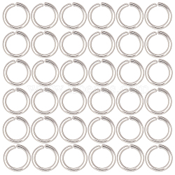 304 1000pcs Stainless Steel Open Jump Rings, Stainless Steel Color, 18 Gauge, 7x1mm, Inner Diameter: 4.8mm,(STAS-SP0001-71D)