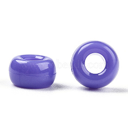 Opaque Acrylic Beads, Rondelle, Medium Slate Blue, 7x4mm, Hole: 3mm, about 4545pcs/500g(KY-T025-03-F03)