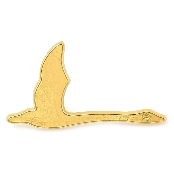 Bird Alloy Brooches, Goose, 17.5x32.5mm