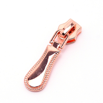 Zinc Alloy Replacement Zipper Sliders, for Luggage Suitcase Backpack Jacket Bags Coat, Rose Gold, 4.2x1x0.9cm, Pull-tab: 35x11x3mm