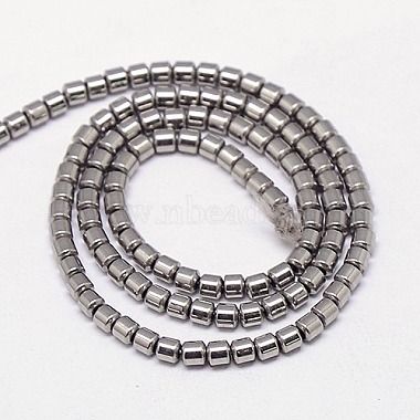 Electroplate Non-magnetic Synthetic Hematite Beads Strands(G-J163-3x3mm-05)-2