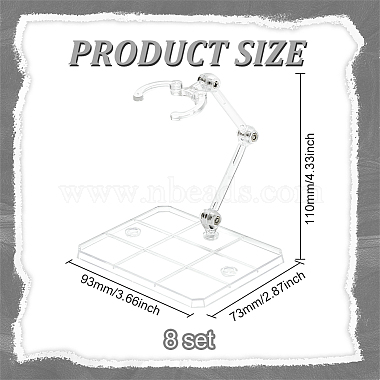 Supports d'affichage de figurines d'action assemblées en plastique transparent(ODIS-WH0030-72B)-2