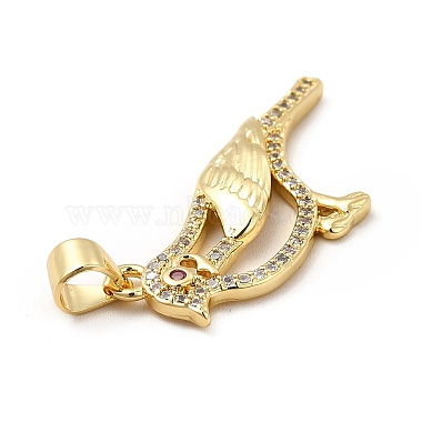 Rack Plating Brass Micro Pave Cubic Zirconia Pendants(KK-E072-25G)-3