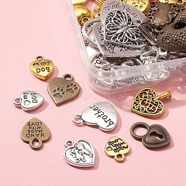 90G 3 Colors Ideas for Valentine Day Gifts Tibetan Style Alloy Pendants(TIBEP-FS0001-08)-4