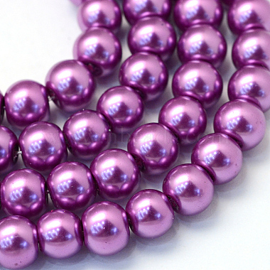 4mm MediumOrchid Round Glass Beads