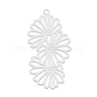 Stainless Steel Color Flower 201 Stainless Steel Pendants