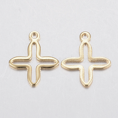 201 Stainless Steel Tiny Cross Charms(STAS-H436-42)-2