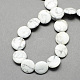 Flat Round Gemstone Natural Howlite Stone Beads Strands(X-G-S110-21)-2