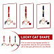 3Pcs 3 Colors Creative Cute Koi Fish Lucky Cat Ornament Alloy Enamel Keychain(AJEW-NB0005-47)-3