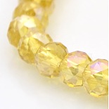 6mm Gold Abacus Electroplate Glass Beads(GLAA-A024D-AB12)