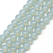 Baking Painted Glass Beads Strands, Imitation Opalite, Round, Light Steel Blue, 6mm, Hole: 1.3~1.6mm, about 133pcs/strand, 31.4 inch(DGLA-Q023-6mm-DB7)