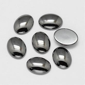 Non-magnetic Synthetic Hematite Cabochons, Oval, 25x18x6mm