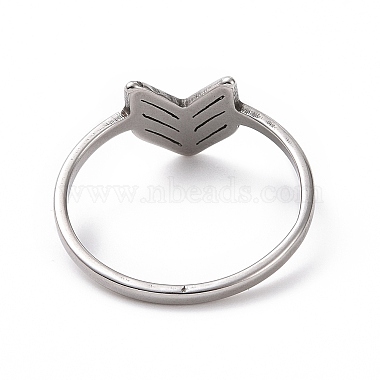 201 Stainless Steel Arrows Finger Ring for Women(RJEW-J051-10P)-3