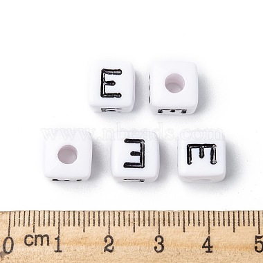 Letter Acrylic European Beads(X-OPDL-R050-10mm-E)-4