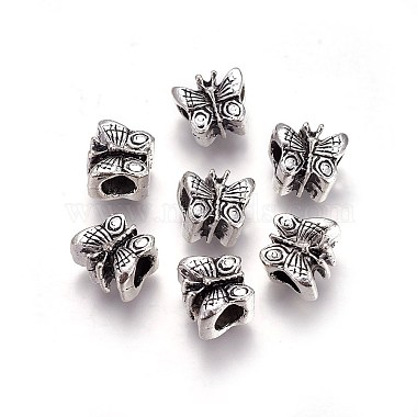 12mm Butterfly Alloy Beads