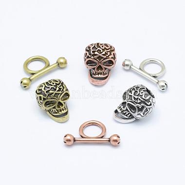 Mixed Color Skull Brass Toggle and Tbars