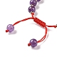 Natural Amethyst Braided Bead Bracelets for Women Men(BJEW-JB08930-04)-6