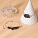 3Pcs 3 Style Natural Obsidian Braided Bead Bracelets Set(BJEW-JB09334-03)-2