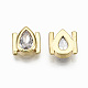 Brass Micro Pave Clear Cubic Zirconia Cabochons(KK-S061-51G-NR)-2