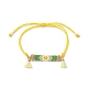 rectangle de graine japonais fait à la main avec bracelet de perles tressées à maillons de fleurs(BJEW-MZ00014-02)-1