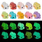 60Pcs 10 Colors Luminous Resin Dairy Cattle Display Decorations, for Home Decoration, Garden Yard Decoration, Glow in the Dark, Mixed Color, 18x10.5x14.5mm, 6pcs/color(DJEW-MA0001-05)