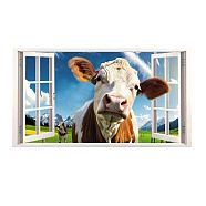 Translucent PVC Self Adhesive Wall Stickers, Waterproof Building Decals for Home Living Room Bedroom Wall Decoration, Cattle, 960x300mm, 2 sheets/set(STIC-WH0015-135)