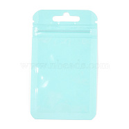 Macaron Color Plastic Yin-yang Zip Lock Bags, Resealable Bags, Self Seal Bags, Top Seal, Rectangle, Pale Turquoise, 10x5.9x0.15cm, Unilateral Thickness: 2 Mil(0.05mm)(OPP-N001-01A-01)