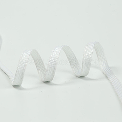 Luminous Polyester Cord Shoelace, Glow in the Dark Flat Shoe Lace, White, 8mm, 1.2m/strand(LUMI-PW0004-080A-01)